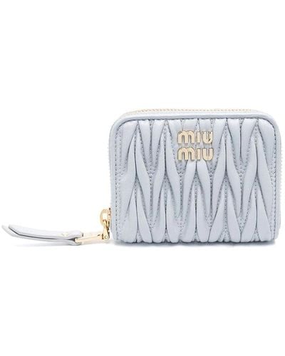 Miu Miu Logoed Wallet - White