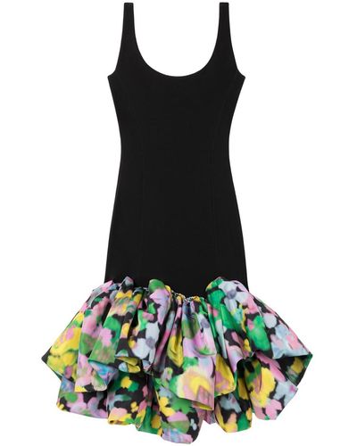 AZ FACTORY Floral Print Mini Dress - Black