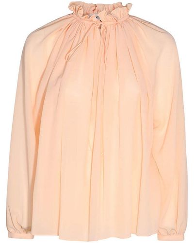 Lanvin Pale Abricot Silk Top - Pink
