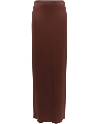 Erika Cavallini Semi Couture Silk Blend Skirt - Brown