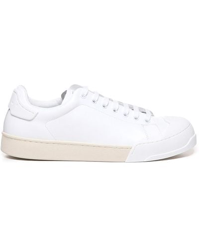 Marni Trainers With Embossed Logo - White