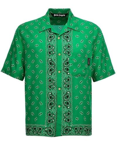 Palm Angels Paisley Shirt - Green