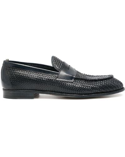 Officine Creative Woven Design Loafers - Grey