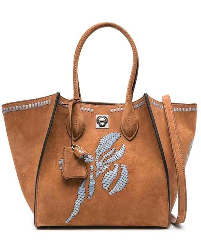 Ermanno Scervino Bag With Embroidery - Brown