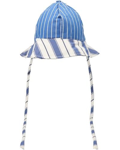 Sunnei Striped Bucket Hat - Blue