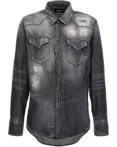 DSquared² Classic Western Shirt - Grey
