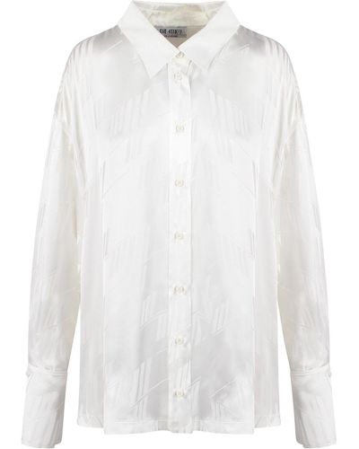 The Attico Diana Asymmetric Shirt - White