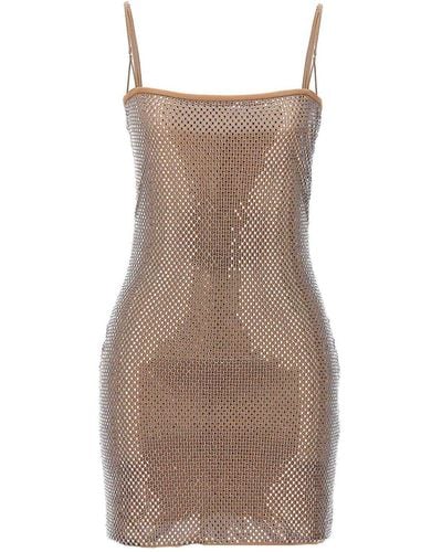 GIUSEPPE DI MORABITO Crystal Mini Dress - Brown