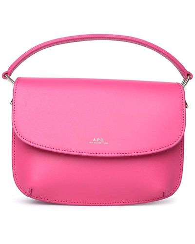 A.P.C. Sarah Mini Leather Bag - Pink