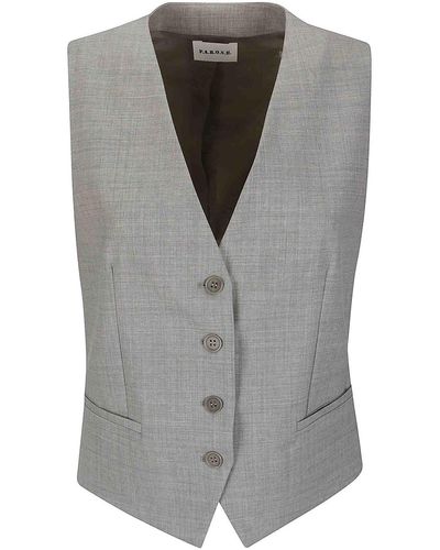 P.A.R.O.S.H. Wool Vest - Grey