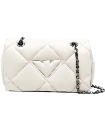 Emporio Armani Quilted Shoulder Bag - White