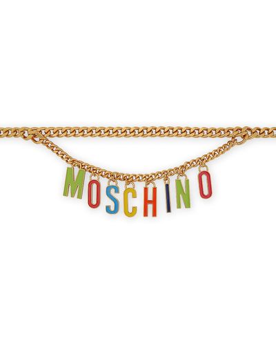 Moschino Metallic Letters Belt