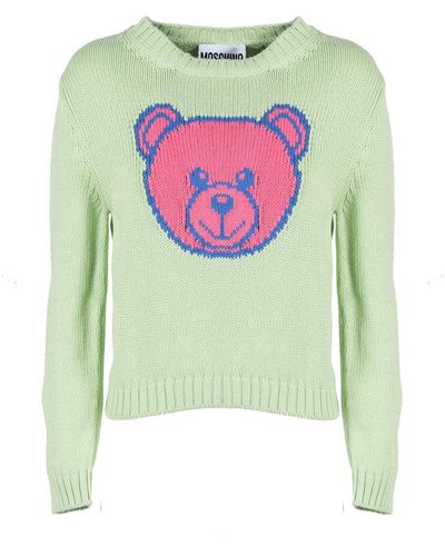 Moschino Bear Cotton Sweater - Green