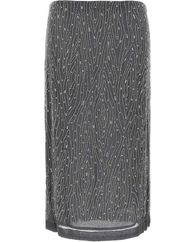P.A.R.O.S.H. Beads And Sequins Skirt - Grey
