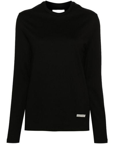 Jil Sander Logo Cotton T-shirt - Black