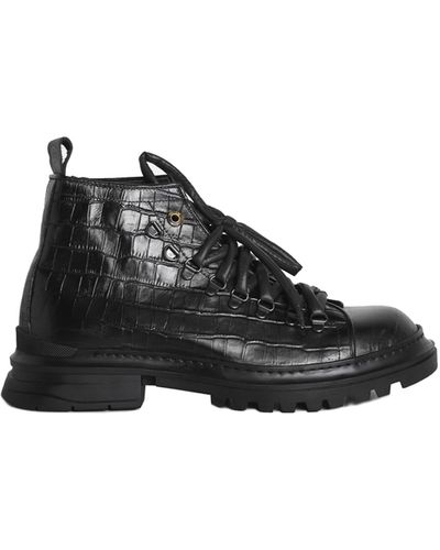 Giuliano Galiano Ankle Boots In Calfskin - Black