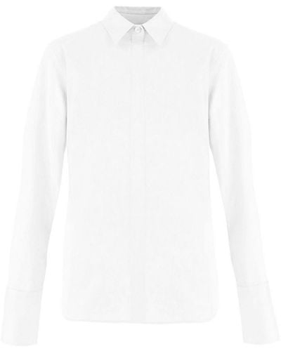 Ferragamo Long-sleeve Button-up Shirt - White