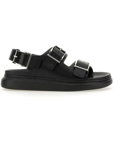 Alexander McQueen Leather Sandal - Black