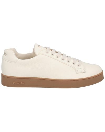 Church's Lace-up Shoe In Deerskin - White