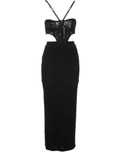 Versace Baroque Buckle Dress - Black