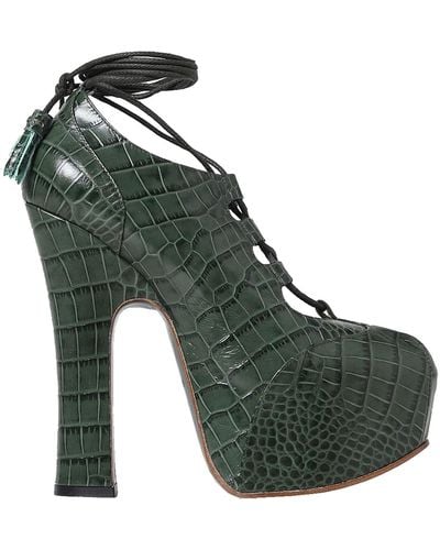Vivienne Westwood Super Elevated Ghillie Boots - Green