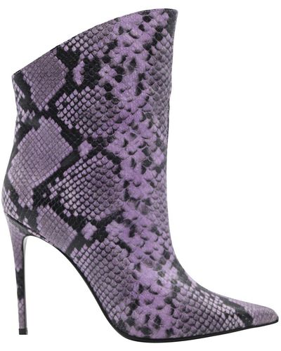 Giuliano Galiano Elise Python Effect Ankle Boots - Purple