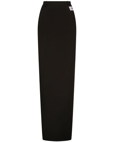 Dolce & Gabbana Kim Split-detail Maxi Skirt - Black