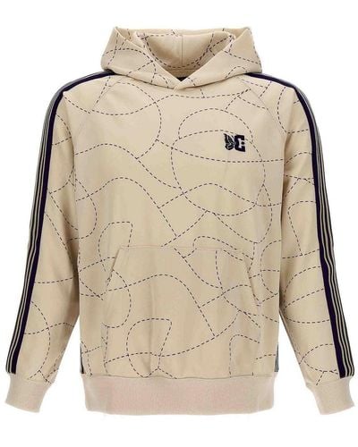 Needles Logo Embroidery Hoodie - Natural