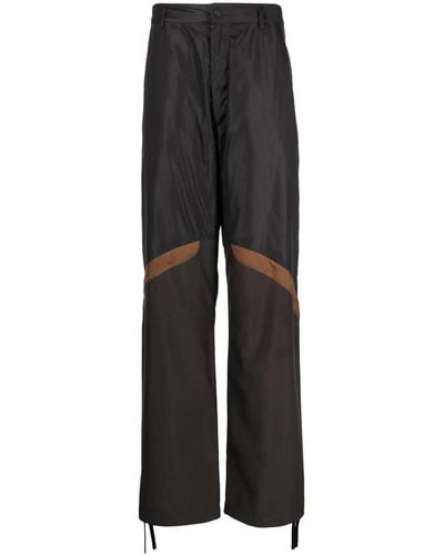 Moncler Panelled Straight-leg Cargo Trousers - Black