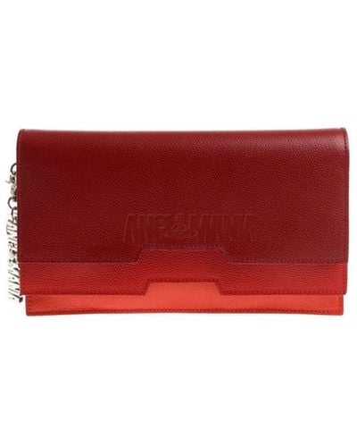 Vivienne Westwood Grainy Leather Clutch - Red
