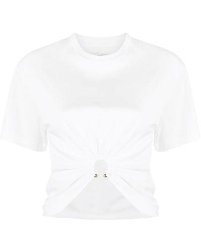 Rabanne T Shirt With Ring - White