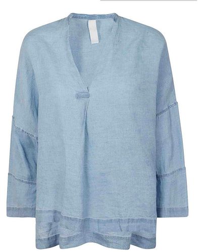 Gilda Midani Linen Shirt - Blue