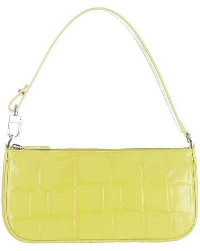 BY FAR Shoulder Bag In Maxi Croco - Yellow
