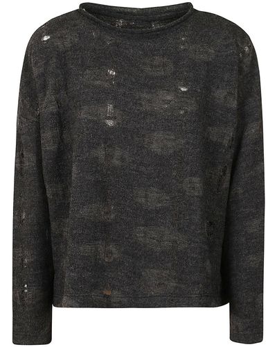 Y's Yohji Yamamoto Destroyed Pullover - Black