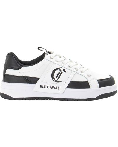 Just Cavalli Logo Trainers - White