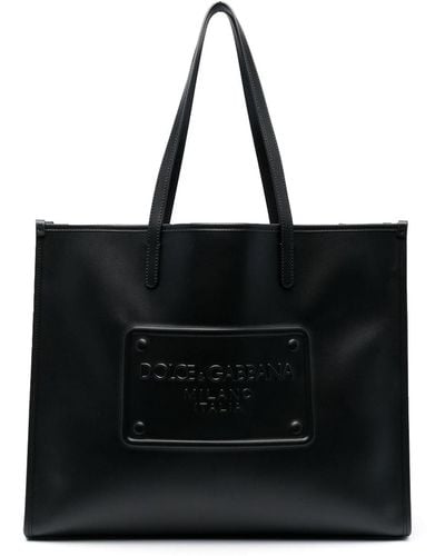 Dolce & Gabbana Logo Embossed Bag - Black