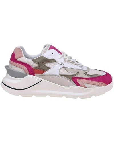 Date Leather Trainers - Pink