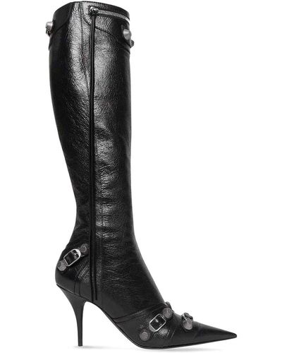 Balenciaga Le Cagole Leather Boots - Black