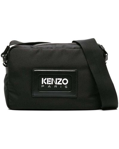 KENZO Bold Logo Crossbody Bag - Black