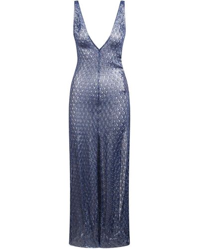 Missoni Long Lam Dress - Blue