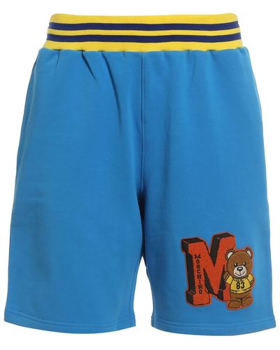 Moschino College Bear Short Pants - Blue