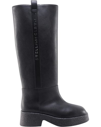 Stella McCartney Alter Mat Boots With Embossed Logo - Black