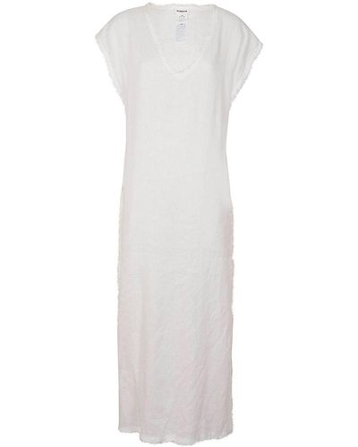 P.A.R.O.S.H. Long Linen Dress - White
