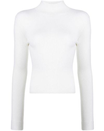 Patou Knitted Top - Round Neck By - White