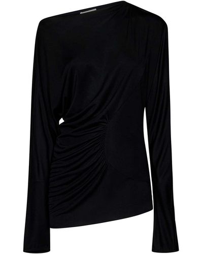 Khaite Long-sleeved Viscose Jersey Top - Black