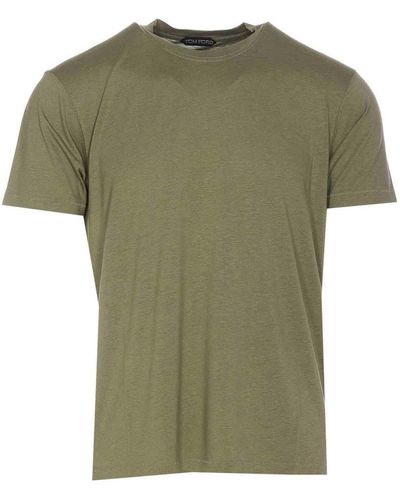 Tom Ford Pale Army Tee Crewneck - Green