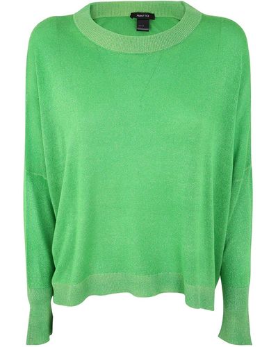 Avant Toi Over Round Neck Pullover - Green