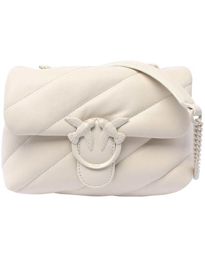 Pinko Love Mini Puff Crossbody Bag - White