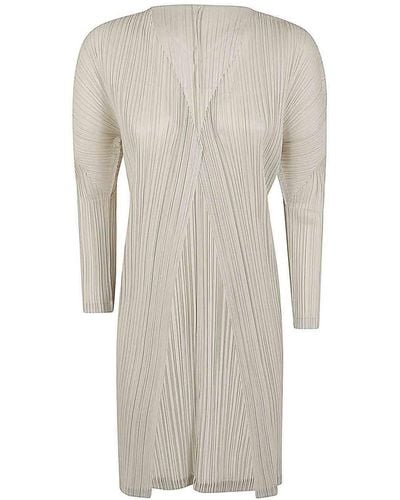 Pleats Please Issey Miyake Monthly Colors Febraury Cardigan - White