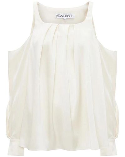 JW Anderson Twisted Cold Shoulder Top - White